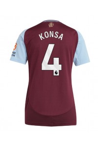 Aston Villa Ezri Konsa #4 Fotballdrakt Hjemme Klær Dame 2024-25 Korte ermer